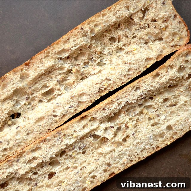 artichoke-dip-stuffed-garlic-bread-3.jpg Baguette Prepared for Stuffing - Halved and Hollowed