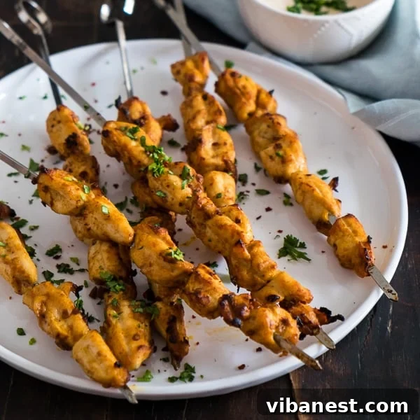 Chipotle Chicken Kabobs - The Full Recipe Chipotle Chicken Kabobs with dipping sauce and lime