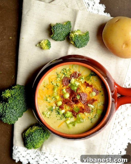 instant-pot-cheddar-broccoli-potato-soup Instant Pot Cheddar Broccoli and Potato Soup ready to serve