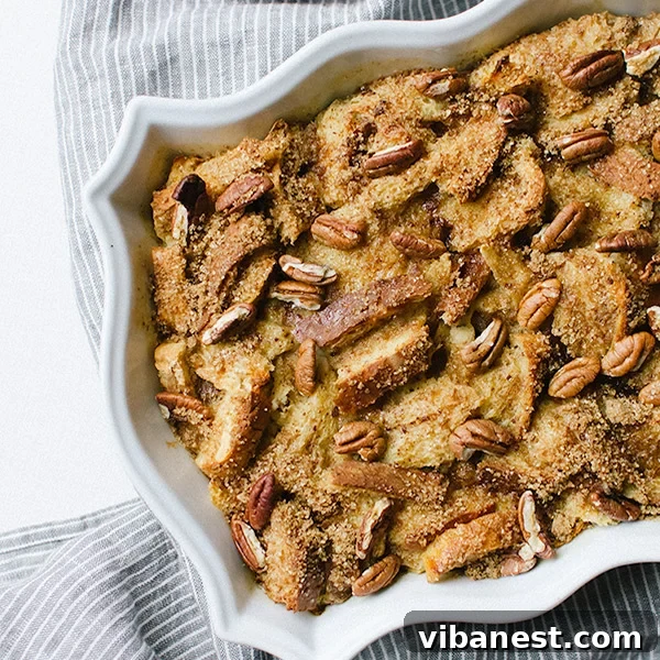 maple-cinnamon-french-toast-casserole-3.jpg Close-up of baked Maple Cinnamon French Toast Casserole