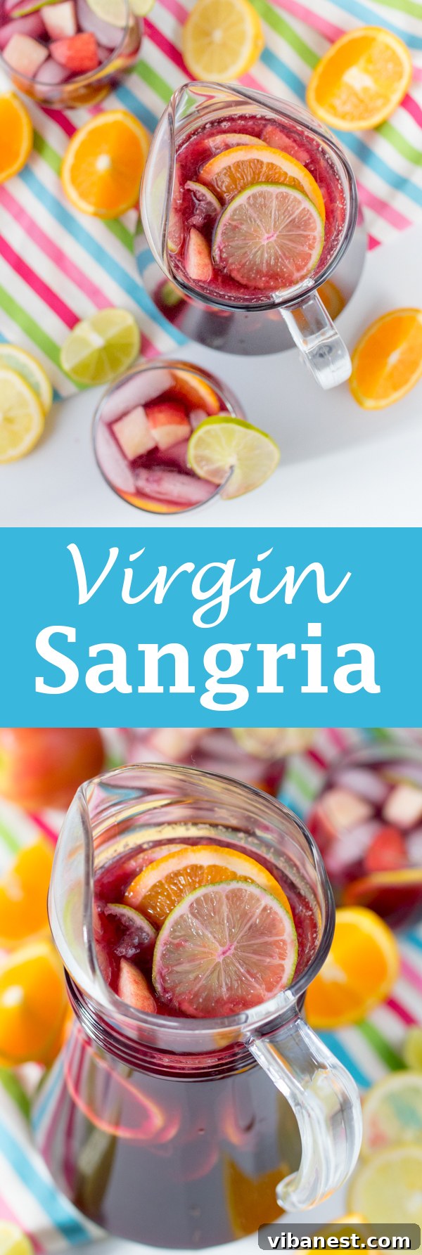 sangria-glass-closeup Stylish close-up of virgin sangria in a clear glass, garnished with fresh fruit slices and a mint sprig