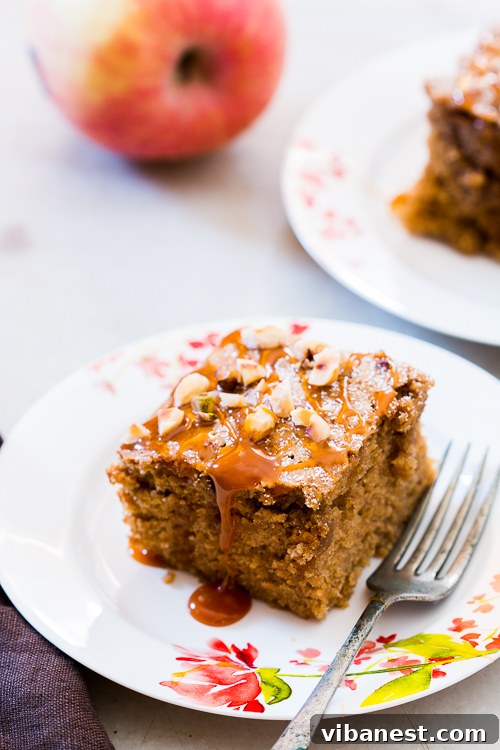 Moist Spiced Applesauce Cake Texture Close-up of moist spiced applesauce cake slice
