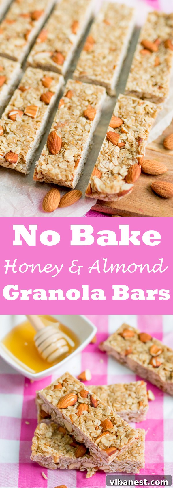 No-Bake Honey Granola Bars Pinterest Pin