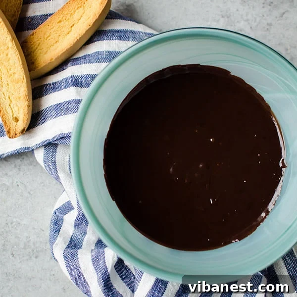Ingredients for chocolate ganache laid out on a counter, ready for preparation