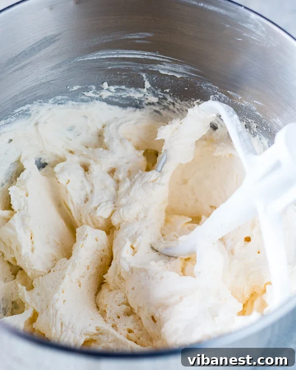 Creamy Buttercream Texture Perfectly piped fluffy buttercream frosting