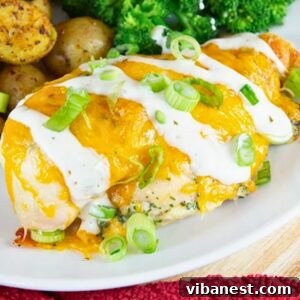Finished Baked Ranch Chicken ready to serve.