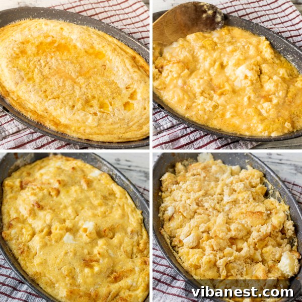 baked-scrambled-eggs-3.jpg Baked scrambled eggs with sausage pieces