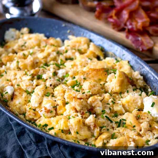 baked-scrambled-eggs-4.jpg Baked scrambled eggs with mixed vegetables in a dish