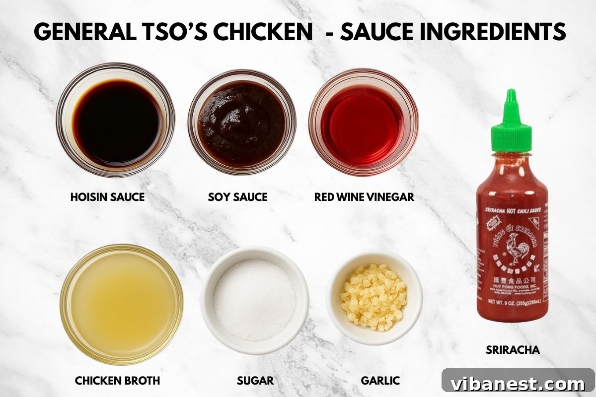 Easy Slow Cooker General Tso Chicken 5 Ingredients to make the sauce for general tso's chicken.