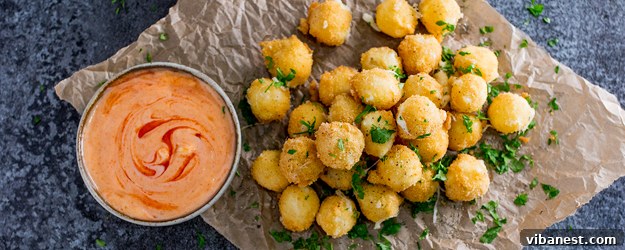 crispy mozzarella bites honey sriracha mayo 1