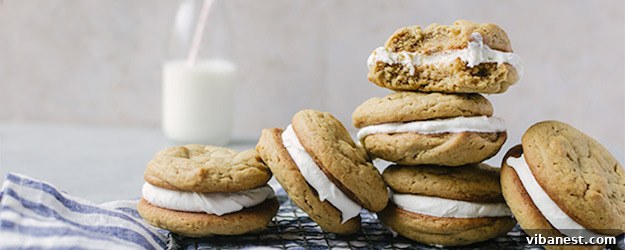 Delicious Fluffernutter Cookies with a creamy marshmallow frosting