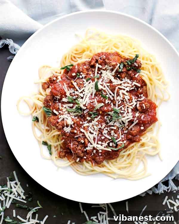 Instant Pot Spaghetti - A Quick and Delicious Meal Close-up of Instant Pot spaghetti noodles and sauce