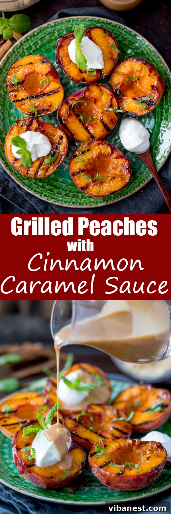 cinnamon-grilled-peaches-cinnamon-caramel-sauce-pin.jpg cinnamon grilled peaches with cinnamon caramel sauce, perfect for pinning on Pinterest