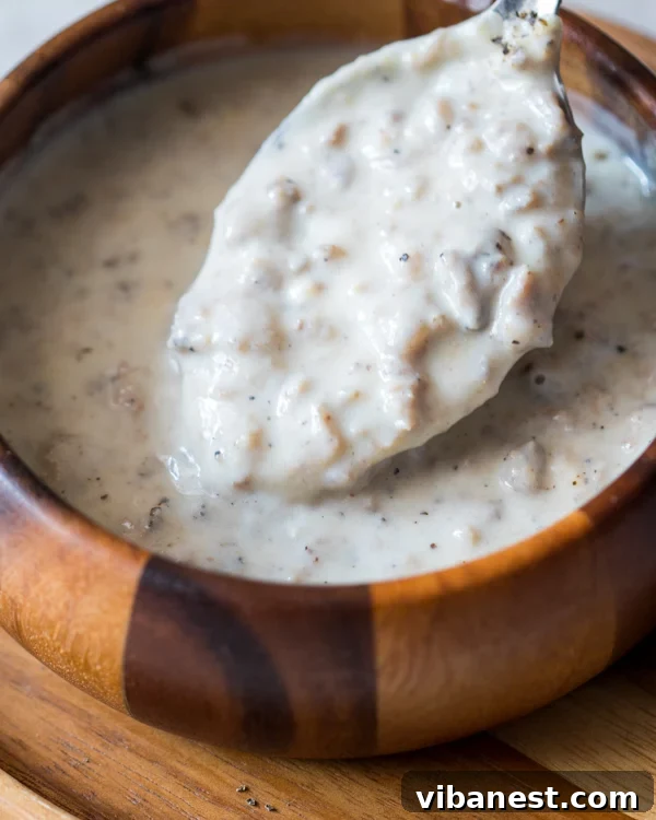 Sausage Breakfast Gravy with Biscuits Classic homemade sausage breakfast gravy served with warm, flaky biscuits.