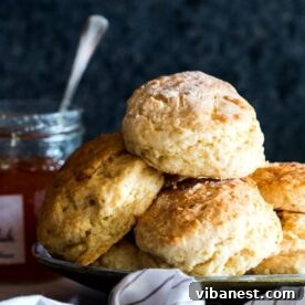 Pillowy buttermilk biscuits ready for breakfast gravy