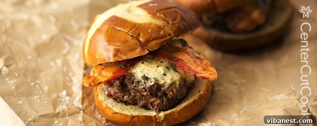 Delicious Bacon Parmesan Garlic Burgers
