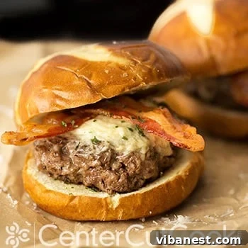 A perfectly cooked Bacon Parmesan Garlic Burger