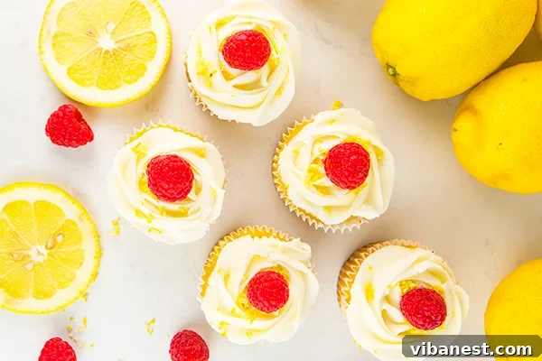 lemon-cupcakes-raspberry-jam-filling-3.jpg Lemon Cupcakes topped with Zest and Raspberries