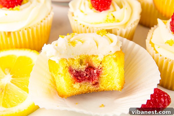lemon-cupcakes-raspberry-jam-filling-6.jpg Finished Lemon Cupcakes Ready to Serve