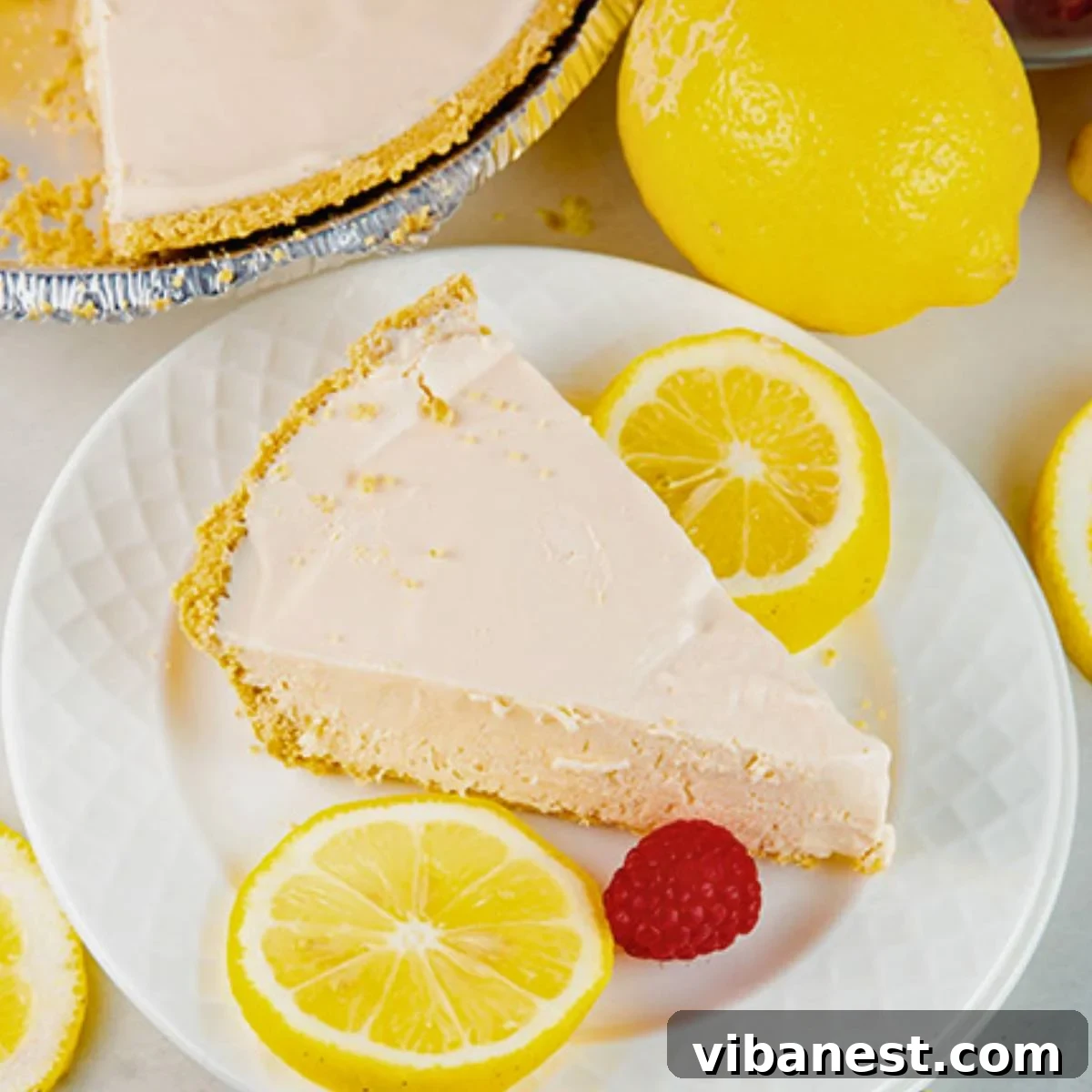Refreshing Frozen Pink Lemonade Pie 2 Vibrant slices of creamy frozen pink lemonade pie with fresh berry garnishes, perfect for a summer dessert
