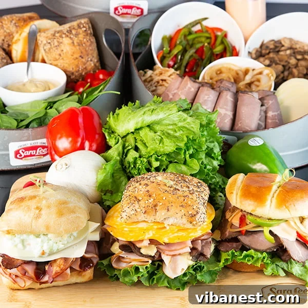 Perfectly Crafted Sub Sandwich A finished sub sandwich, ready to be enjoyed