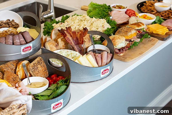 Big Game Sub Sandwich Ideas A vibrant selection of sub sandwiches ready for a Big Game party