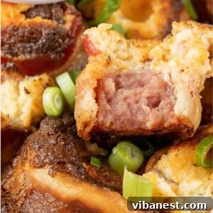 Air Fryer Bacon Wrapped Kielbasa Bites, a perfect appetizer