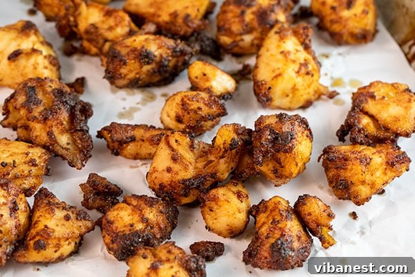 mayo-coated-chicken-bites air fryer chicken bites {without breading} 2