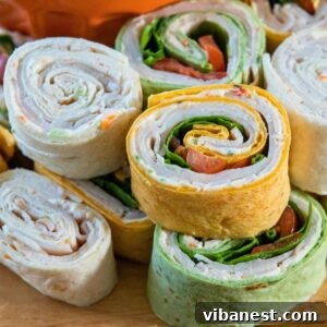 Creamy Turkey Pinwheel Bites 3 turkey pinwheels