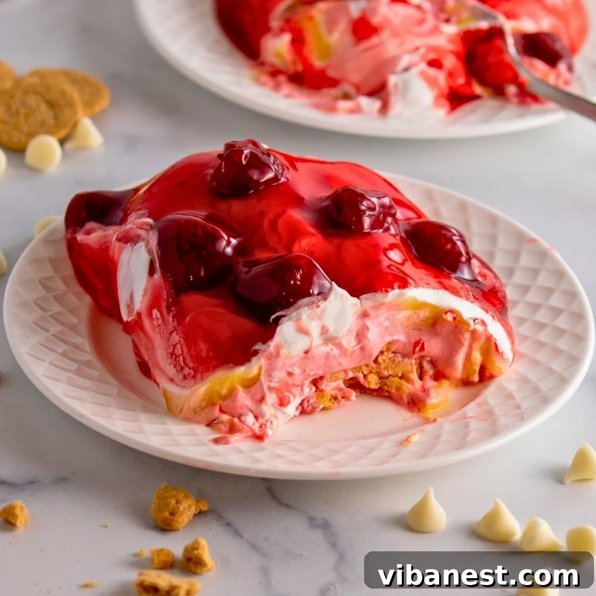 Strawberry Layered Delight 4 easy no-bake strawberry lasagna recipe in a 9x9 pan