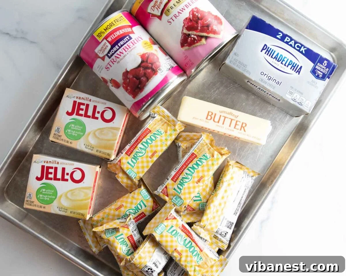 Strawberry Layered Delight 5 strawberry lasagna ingredients