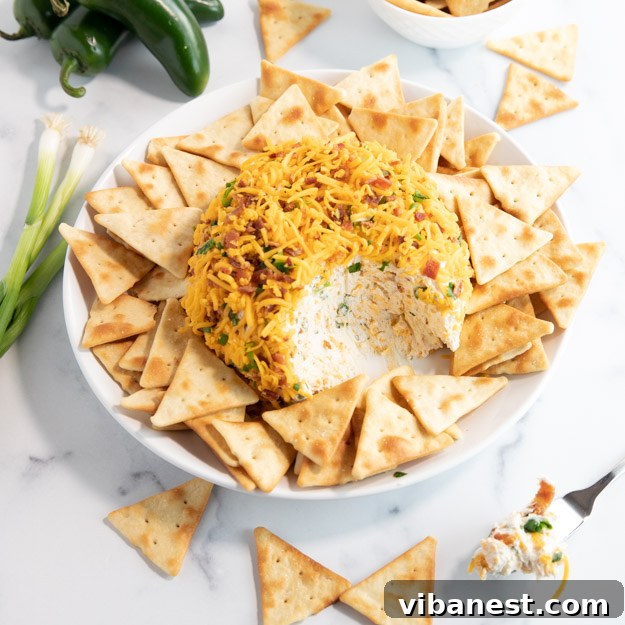 Serving Platter Ideas Assortment of crackers and vegetables ready to serve with a cheese ball