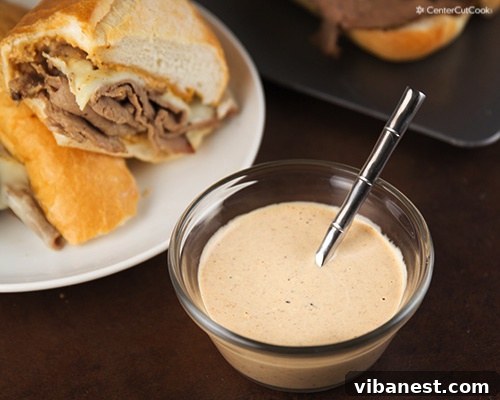 French Dip sandwiches ready to be served