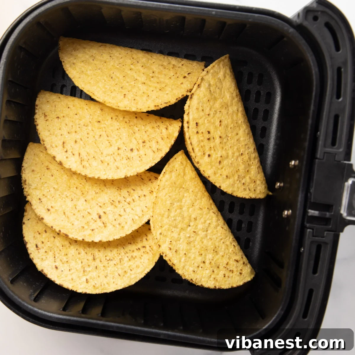 Air Fryer Taco Shells Perfectly Crispy 5 hard taco shells in air fryer
