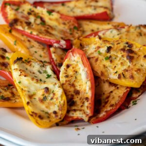 air fryer stuffed mini peppers