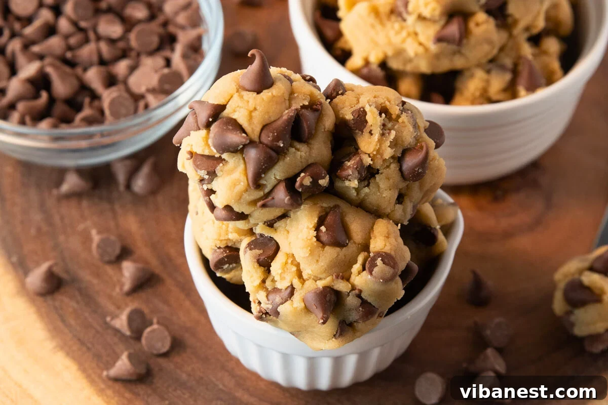 No-Bake Chocolate Chip Bliss 2 edible cookie dough