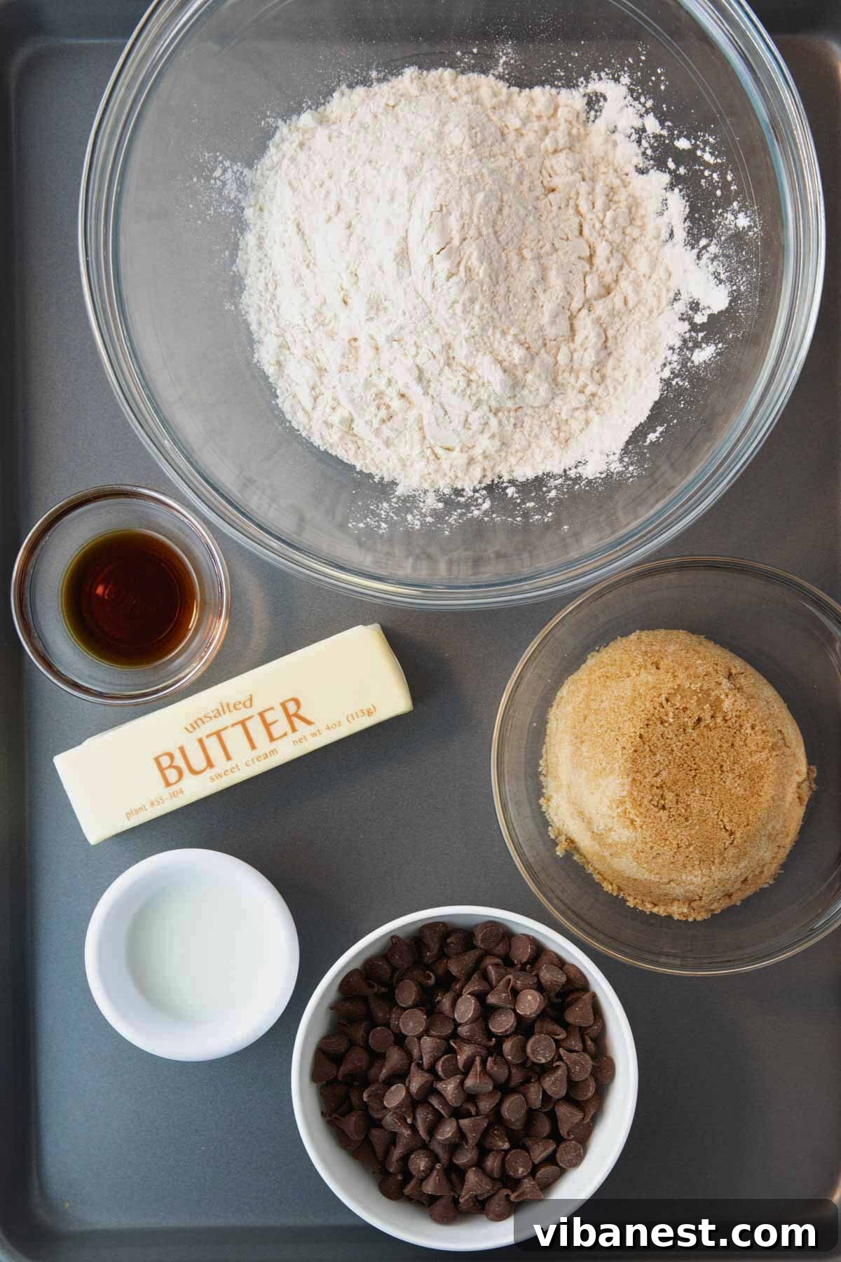 No-Bake Chocolate Chip Bliss 3 edible cookie dough ingredients