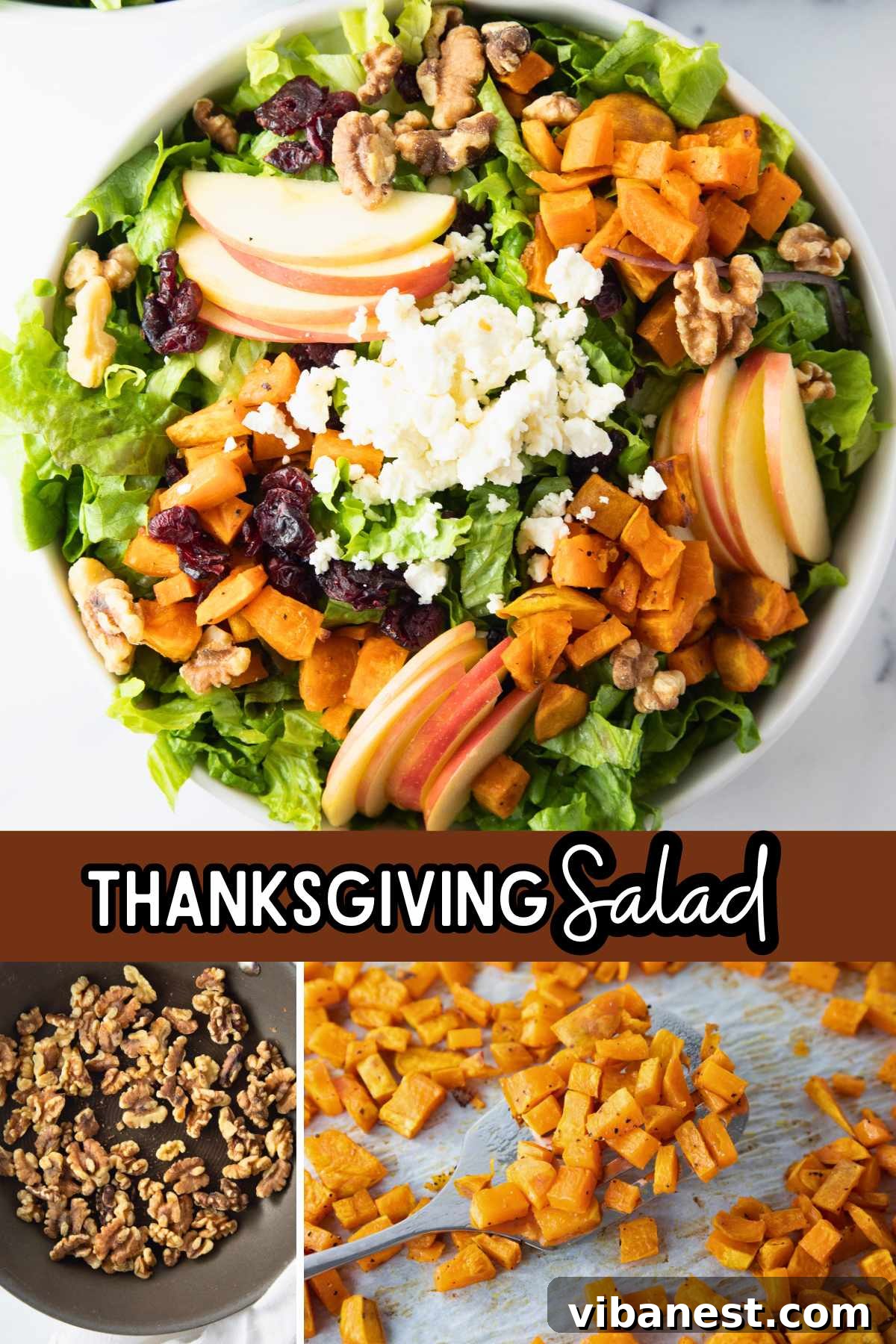 Festive Harvest Salad 3 festive thanksgiving salad with cranberries and feta