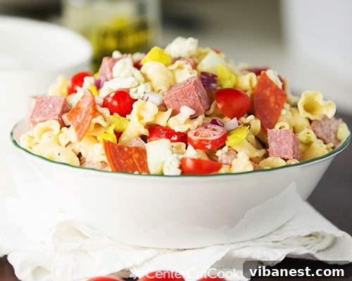 antipasto pasta salad 4.jpg Antipasto Pasta Salad with blue cheese crumbles