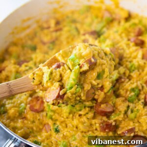 Hearty Cheesy Sausage and Rice Skillet 7 cheesy sausage and rice skillet