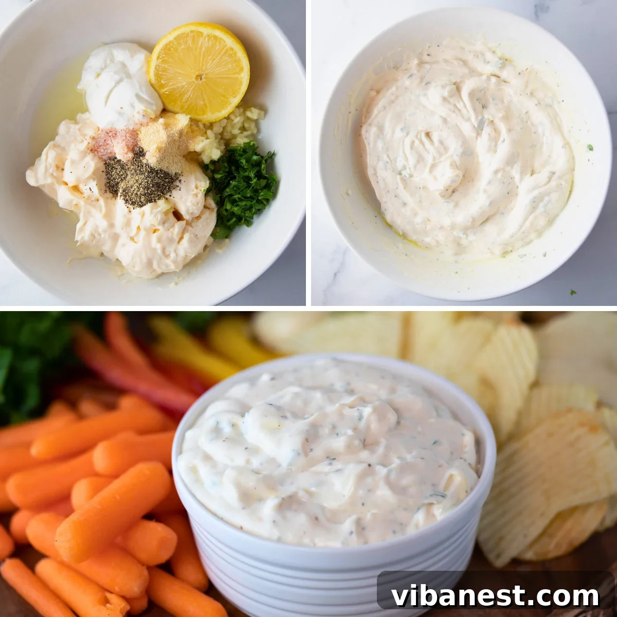 Velvet Garlic Delight 3 Step-by-step imagery showing how to prepare the creamy garlic dip, illustrating the ease of the process.