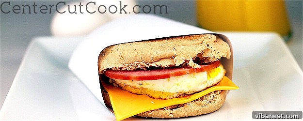 Homemade Egg McMuffin with fresh ingredients