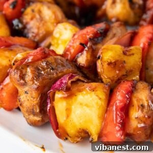 Grilled BBQ Chicken Kabobs