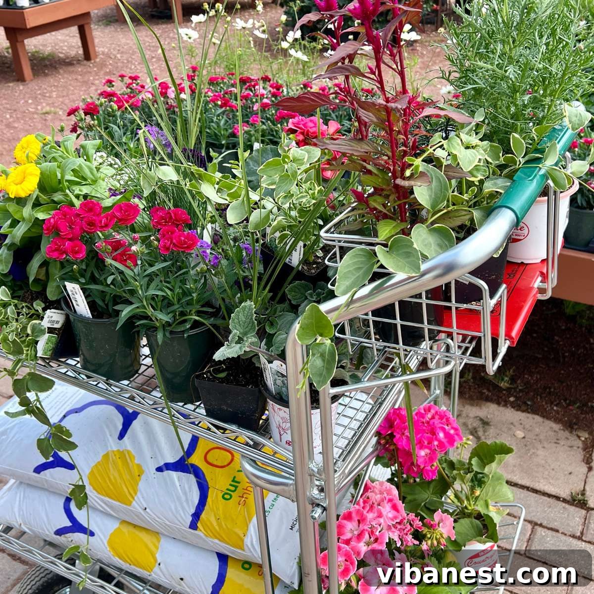 The Friday Five May 31 2024 5 A vibrant display of various colorful potted flowers, showcasing a beautiful summer garden arrangement.