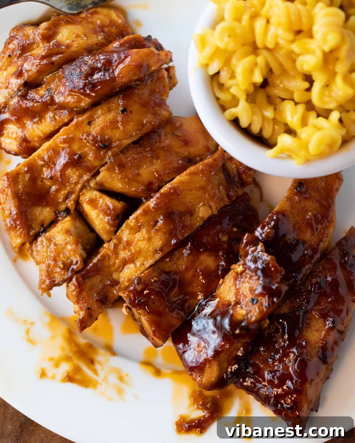 Sizzling Stovetop BBQ Chicken 3 Juicy skillet chicken coated in homemade BBQ pan sauce.