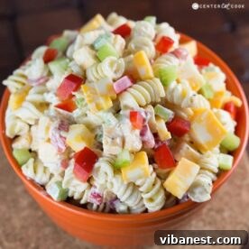 Sides That Make Your Ribs Sing 15 bowl of creamy cheddar pasta salad