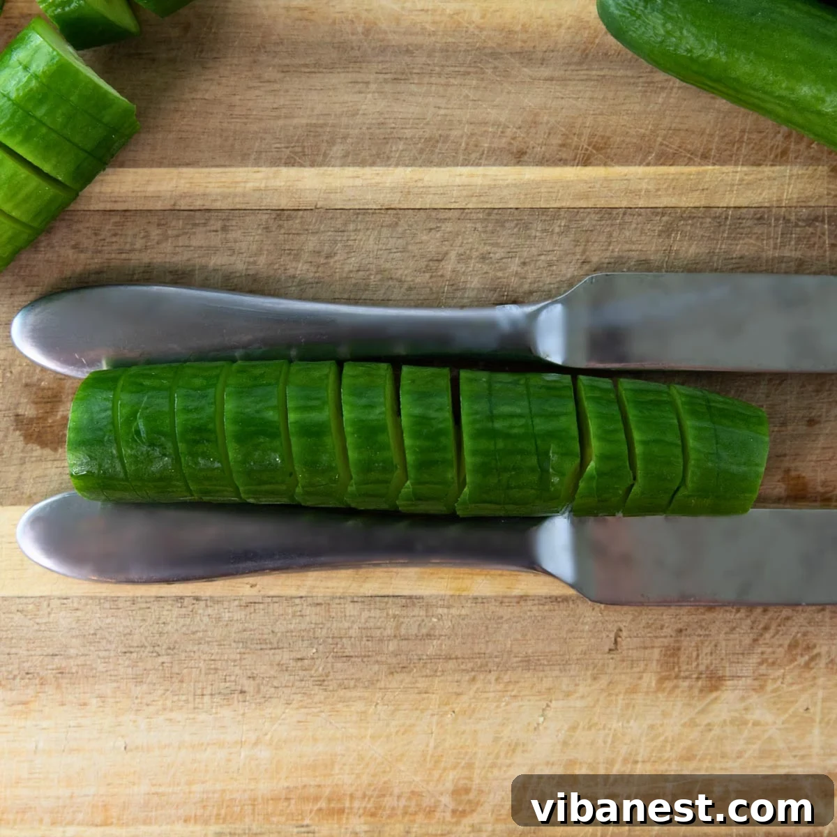 Cucumber Ribbons Salad 3 how to spiral cut a cucumber with a knife