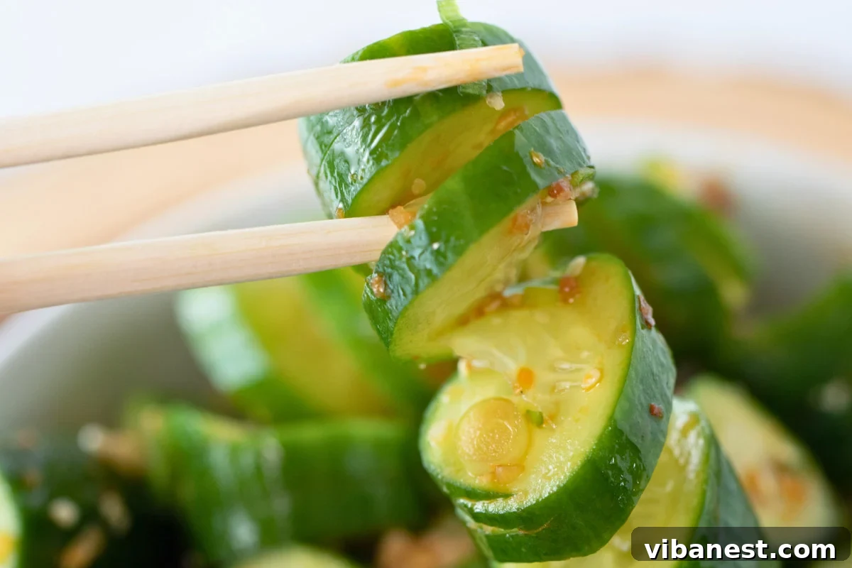 Cucumber Ribbons Salad 4 spiral cut cucumber