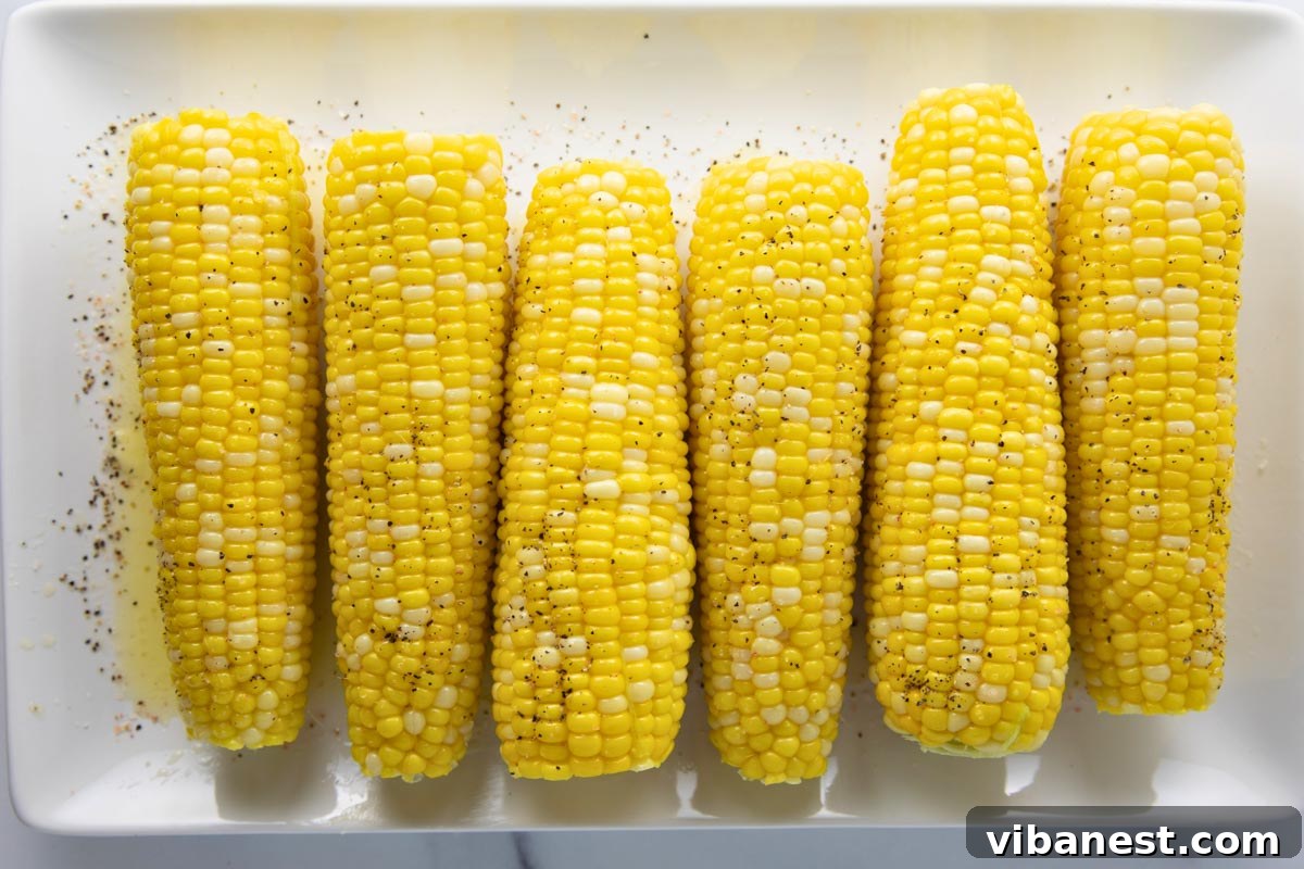 Mastering Perfect Corn on the Cob 4 The best corn on the cob served with butter, salt, and pepper