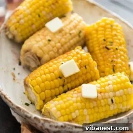 Slow cooker corn on the cob with butter